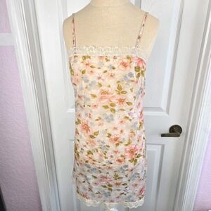 Vassarette Hollywood By Munsingwear Vtg Floral Set Nightgown 32D And Pant Size 5